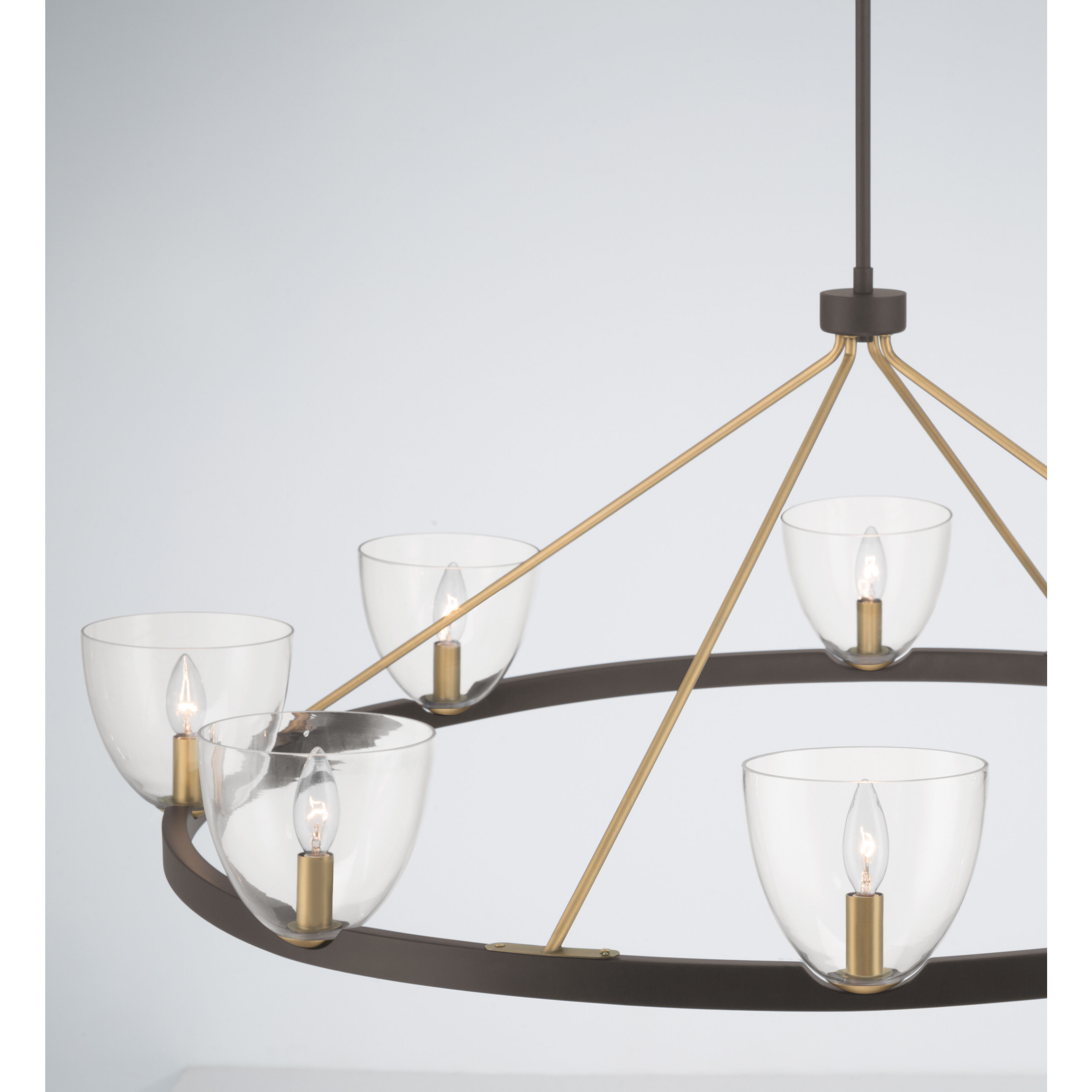 Noellea 8 Light 50 inch Dark Bronze and Legacy Brass Chandelier Ceiling Light