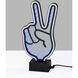 Infinity Neon 10 inch 1 watt Black Table/Wall Lamp Portable Light, Peace Sign, Simplee Adesso