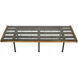 Paxton 67 X 26 inch Dark Walnut with Black Coffee Table