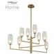 June Island Linear Ceiling Light in Winter Brass