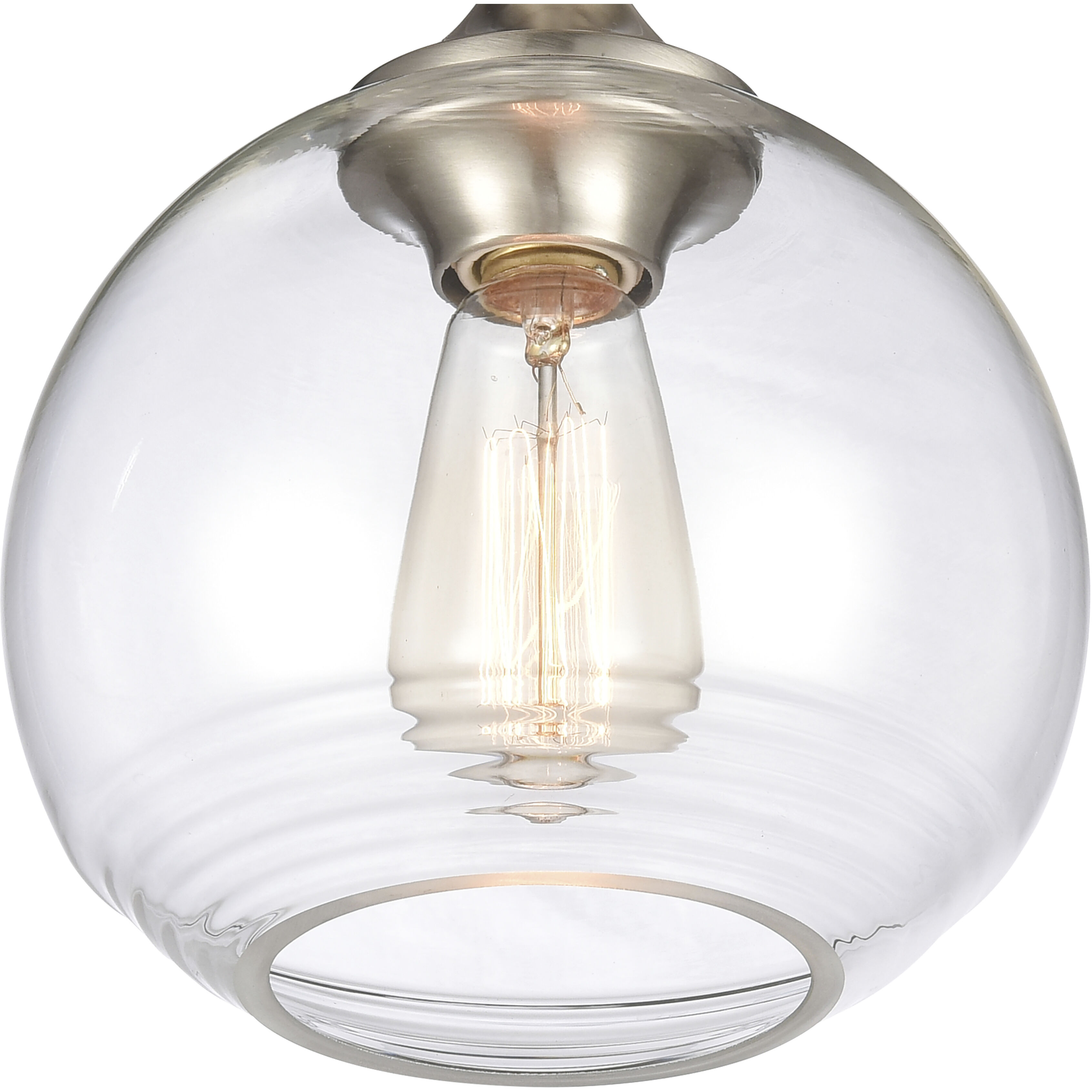 Angie 1 Light 8 inch Satin Nickel Semi Flush Mount Ceiling Light