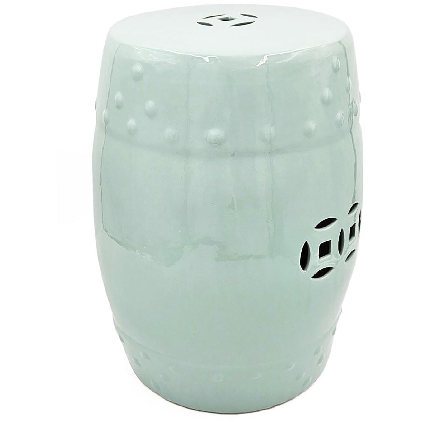 Barrel 17.7 inch Blue Stool