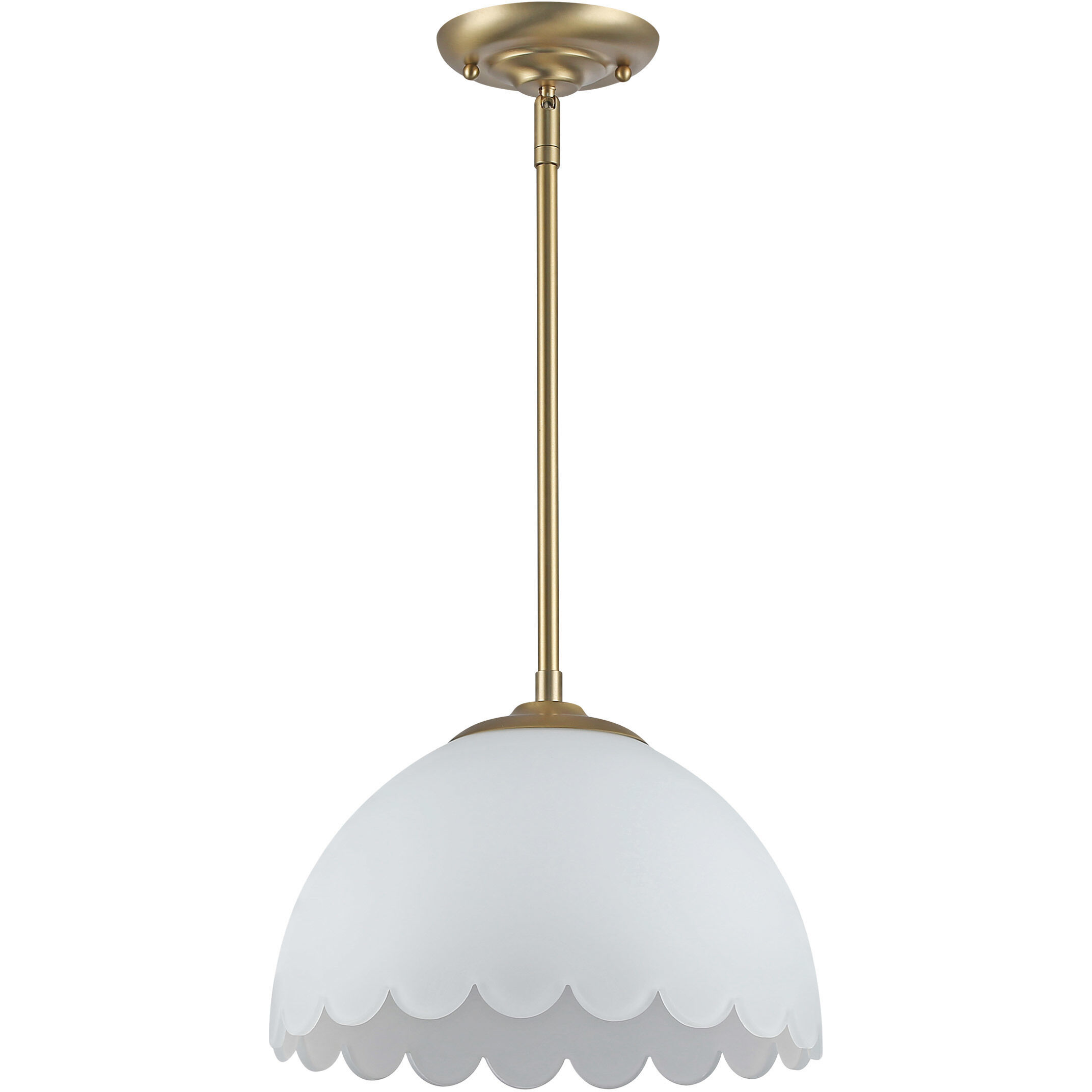 Dorinda 1 Light 12.25 inch Brushed Champagne Brass Pendant Ceiling Light