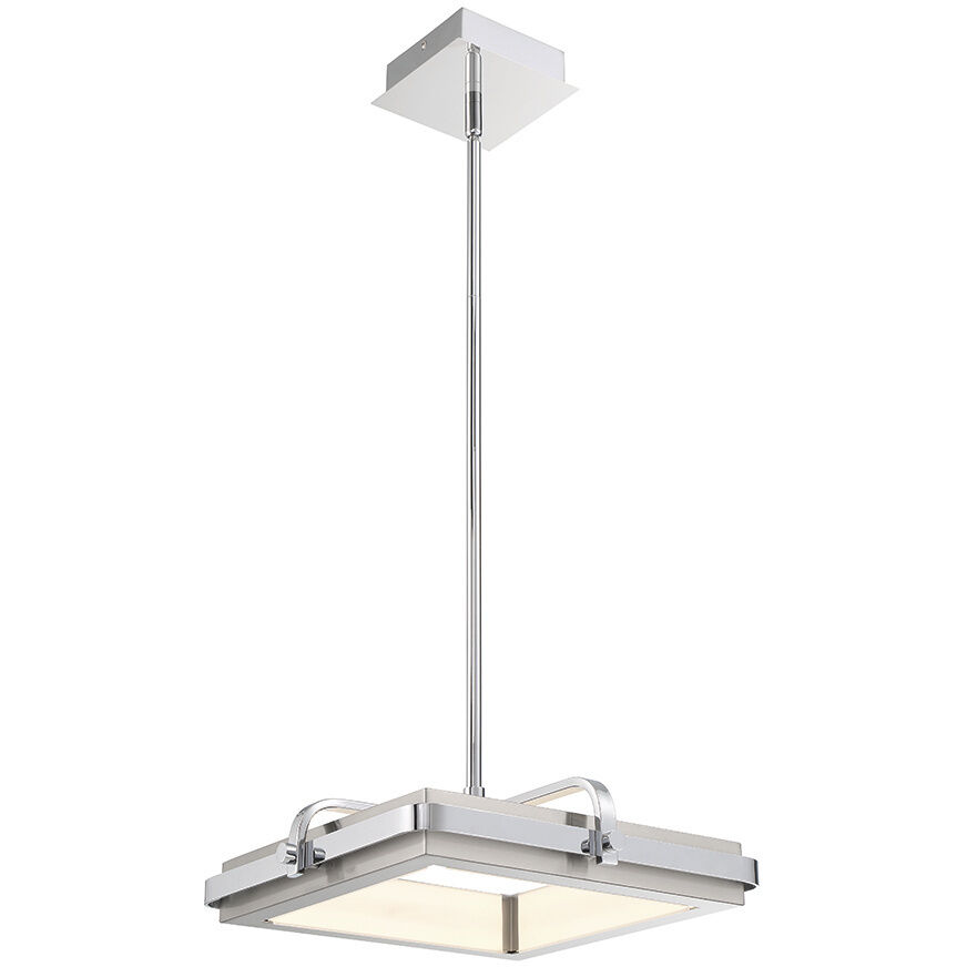 Annilo LED 14.5 inch Chrome Pendant Ceiling Light