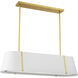 Fulton 4 Light 41.75 inch Antique Gold Linear Chandelier Ceiling Light