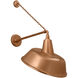 Thomas O'Brien Academy Barn Light LED 31.5 inch Soft Copper Anchored Mack Barn Light in 16" Soft Copper Tilted Bowers Shade