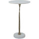Anita 24 X 14 inch Gold and White Side Table