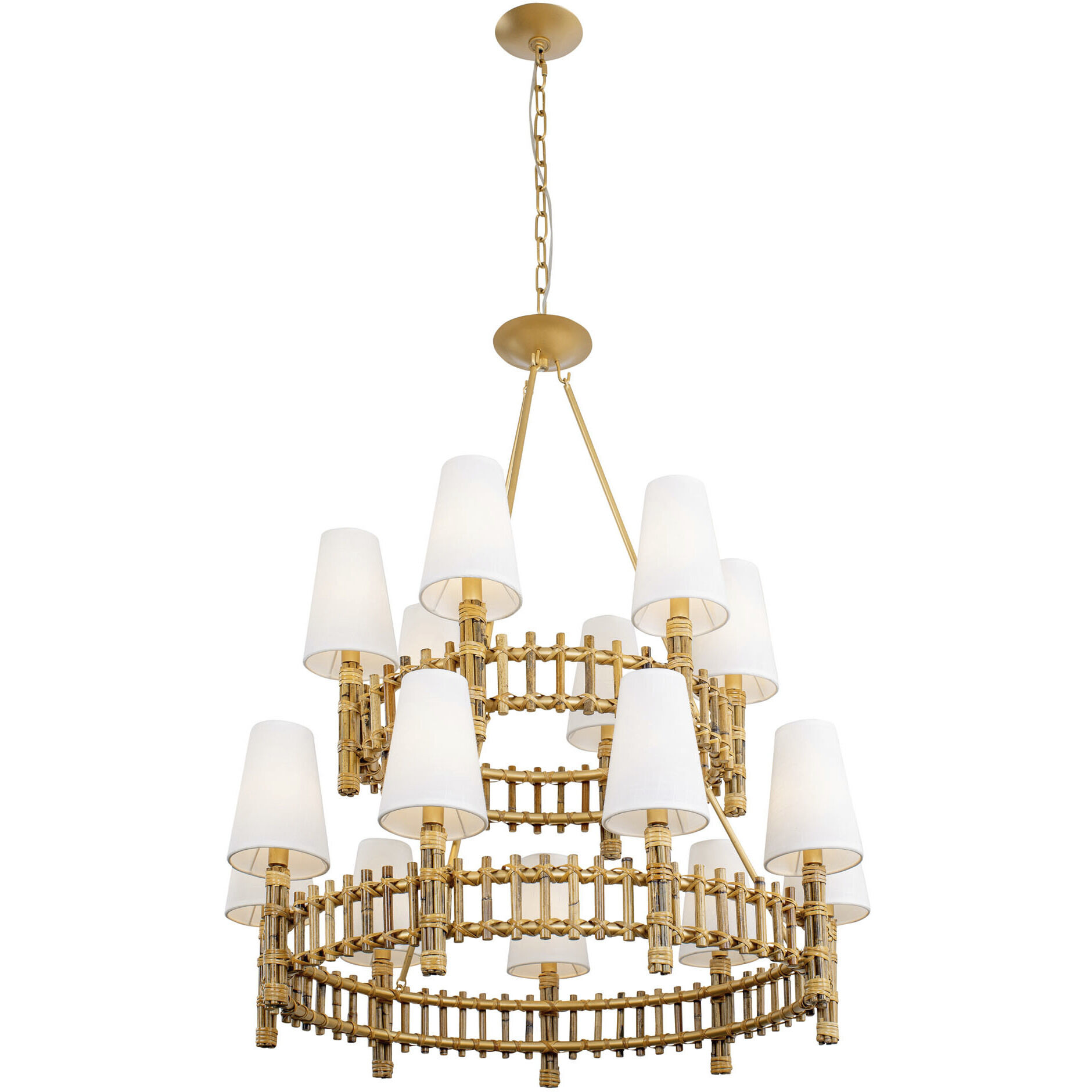 Nevis LED 36 inch French Gold Chandelier Ceiling Light