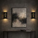 Estela 2 Light 10 inch Matte Black and French Gold Wall Sconce Wall Light, Smithsonian Collaboration