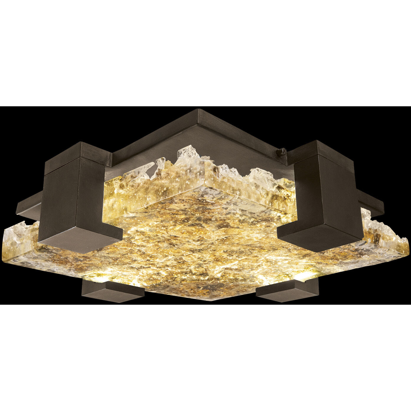 Terra 4 Light 16.75 inch Bronze Flush Mount Ceiling Light