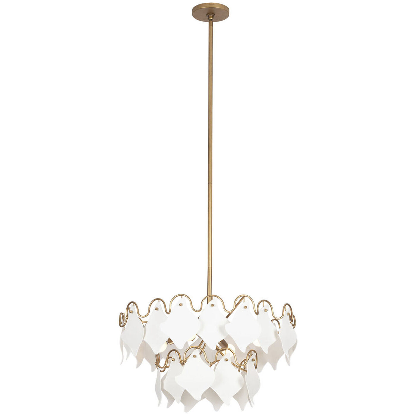 Manta 4 Light 25 inch Modern Gold Semi Flush Mount Ceiling Light