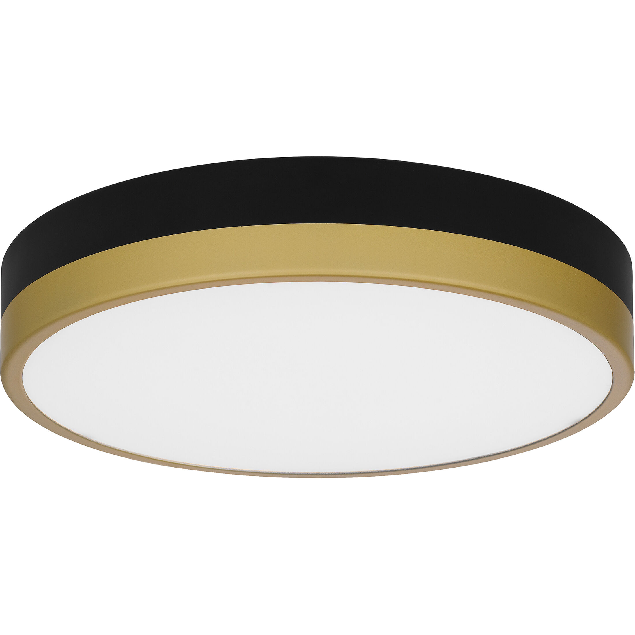 Weldin LED 11 inch Matte Black Gold Flush Mount Ceiling Light