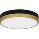 Weldin LED 11 inch Matte Black Gold Flush Mount Ceiling Light
