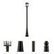 Portland 1 Light 109.75 inch Oil Rubbed Bronze Outdoor Post Mounted Fixture in Clear Seedy Glass, 11.69