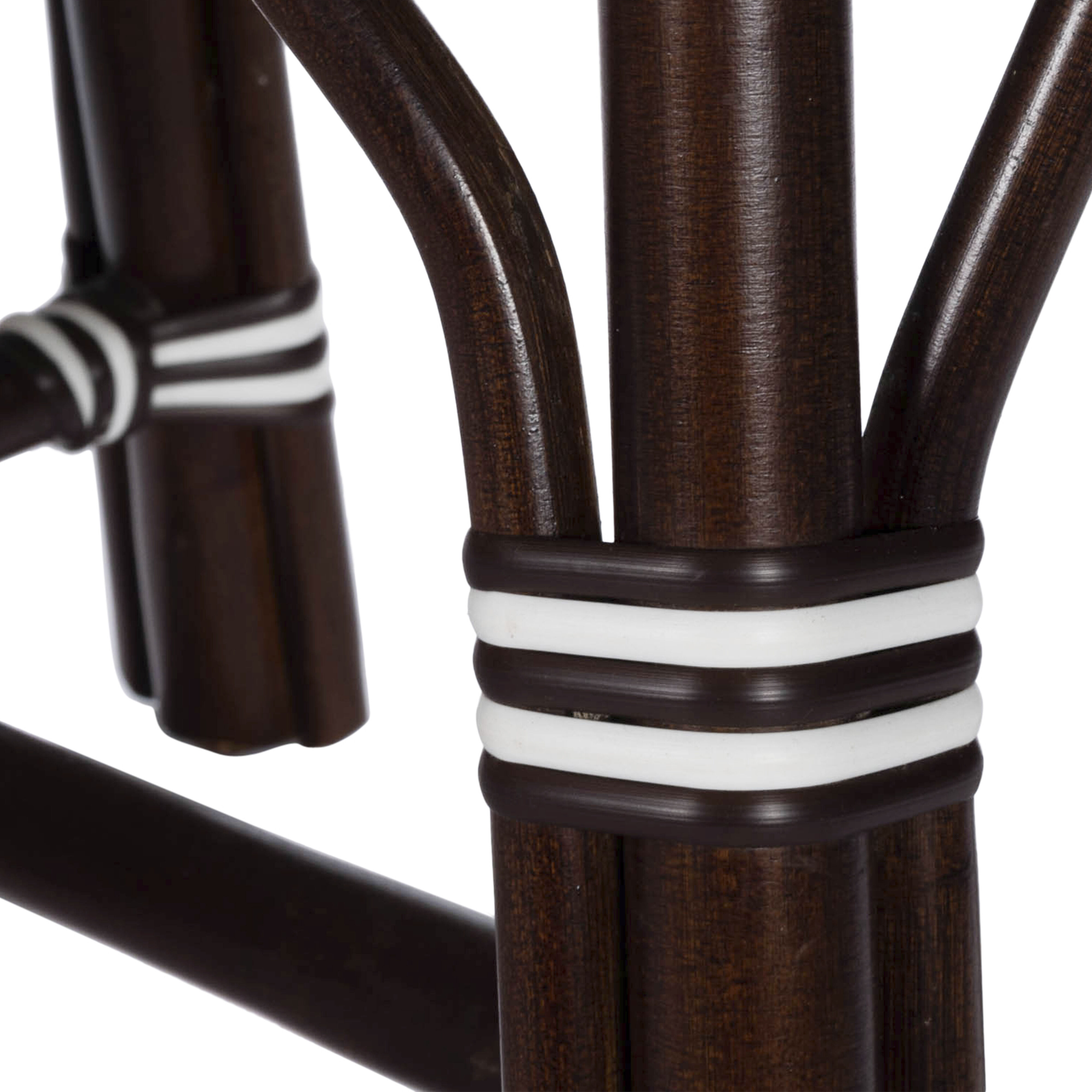 Marcella Dark Brown Rattan Bench