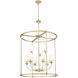 Katerina 9 Light 28 inch Rubbed Brass Chandelier Ceiling Light
