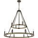 Transitions 12 Light 36 inch Oil Rubbed Bronze Chandelier Ceiling Light