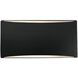 Ambiance LED 10 inch Carbon Matte Black ADA Wall Sconce Wall Light
