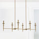 Abbie 6 Light 48 inch Aged Brass Island Light Ceiling Light