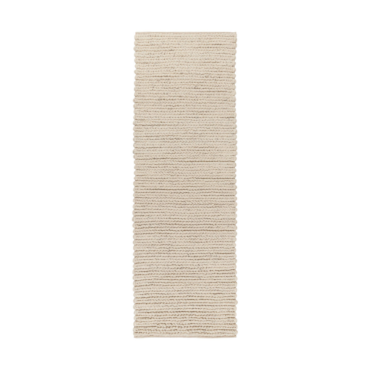 DeSoto 96 X 30 inch Cream/Dark Brown Rugs, Wool