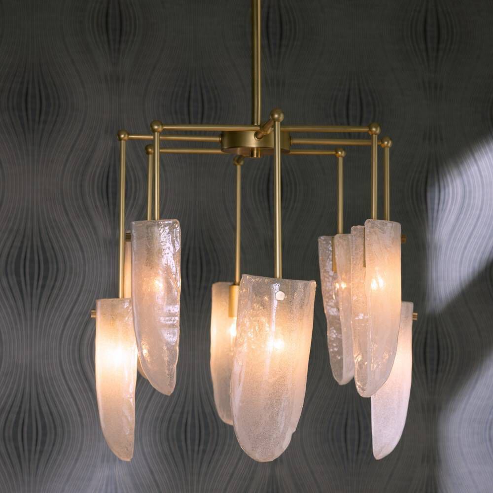 Valeria 8 Light 30 inch Clear Seedy Chandelier Ceiling Light