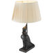 Horus 35.43 inch 40 watt Copper Bronze Table Lamp Portable Light in Beige Pleated Shade