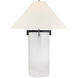 J. Randall Powers Brooks 30 inch 100 watt Aged Iron Table Lamp Portable Light in Linen, Aged Iron  and Crystal