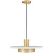 Ludo Pendant Ceiling Light in Matte White and Modern Gold