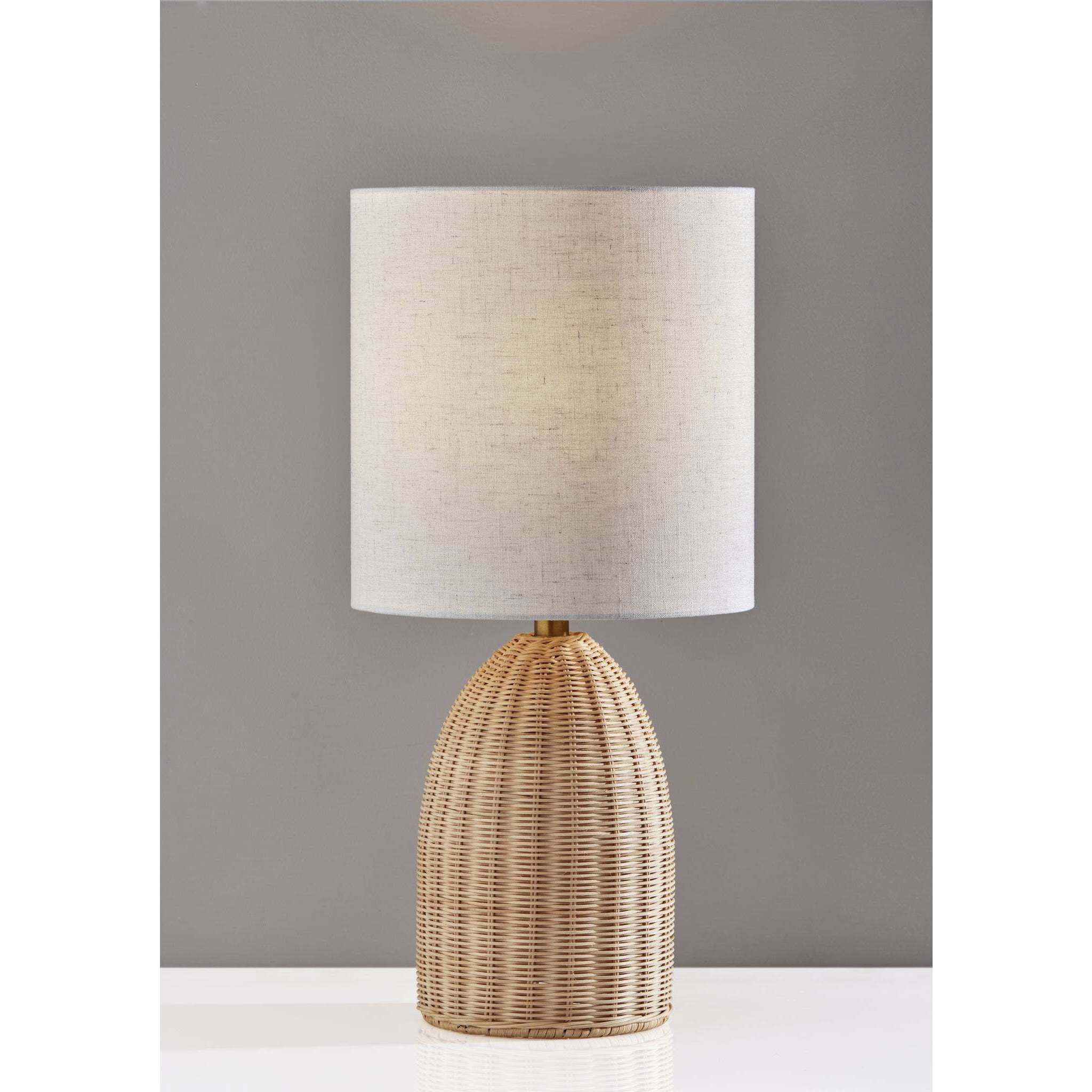 Bali 24 inch 60.00 watt Light Rattan Table Lamp Portable Light, Tall