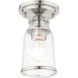 Lawrenceville 1 Light 5 inch Brushed Nickel Flush Mount Ceiling Light