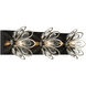Poppy 3 Light 23 inch Matte Black with Satin Nickel Bathroom Vanity Light Wall Light in Matte Black/Satin Nickel
