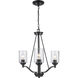 Mod Pod 3 Light 20.5 inch Black Chandelier Ceiling Light