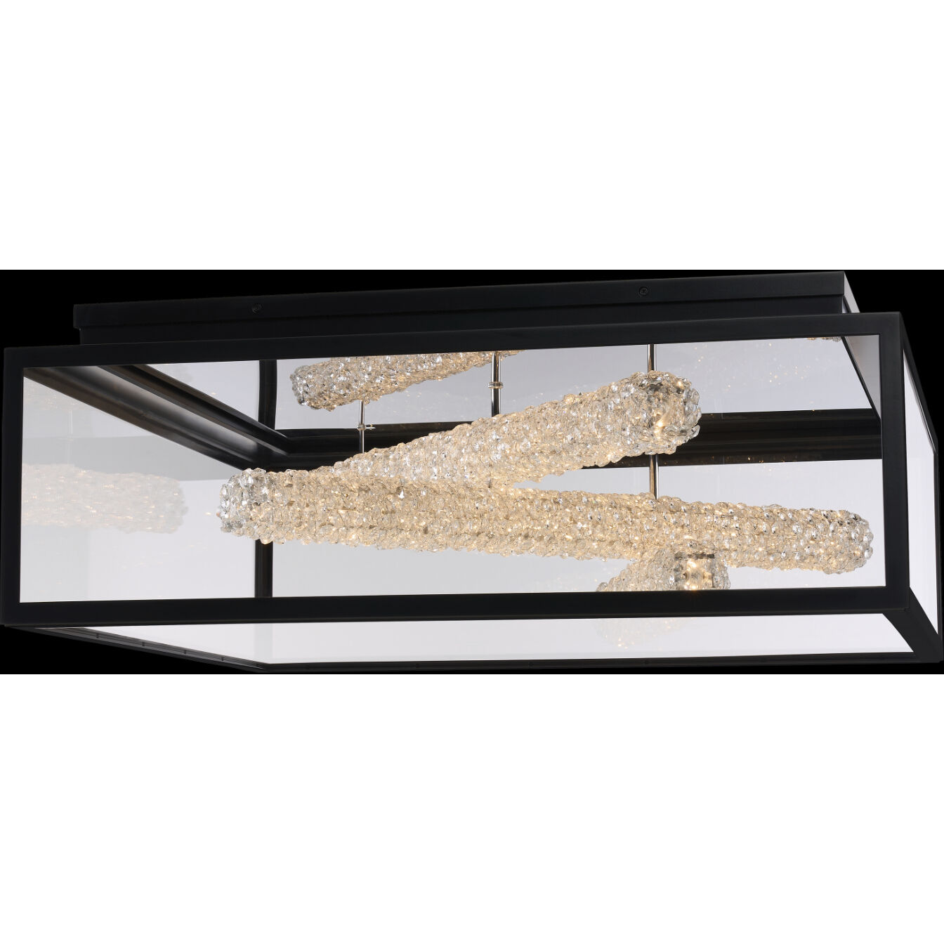 Lina Esterno 32 inch Matte Black Outdoor Flush Mount