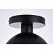 Eclipse 1 Light 8 inch Black Flush Mount Ceiling Light