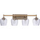 Stellen 4 Light 30 inch Satin Brass Vanity Light Wall Light