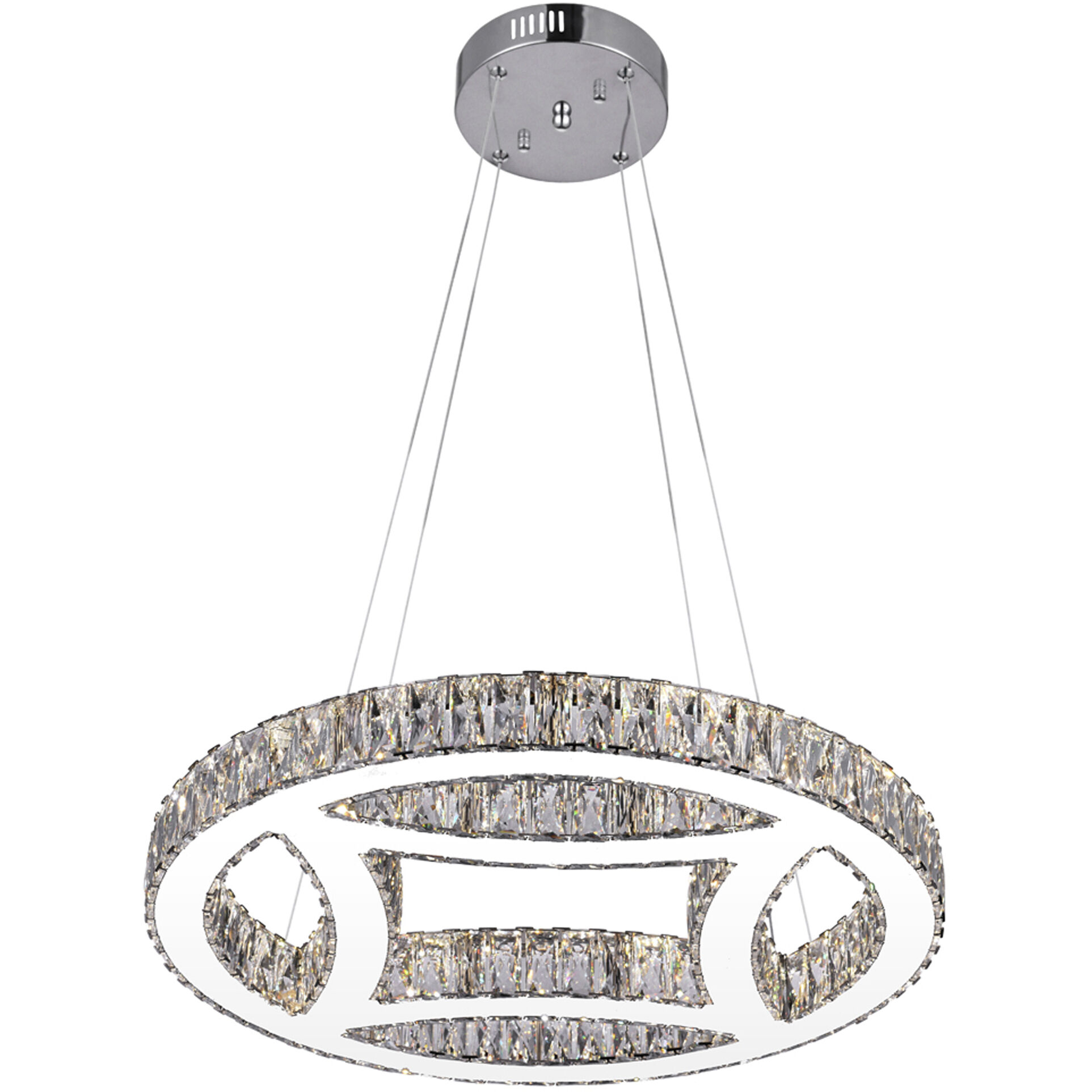Beyond LED 20 inch Chrome Chandelier Ceiling Light