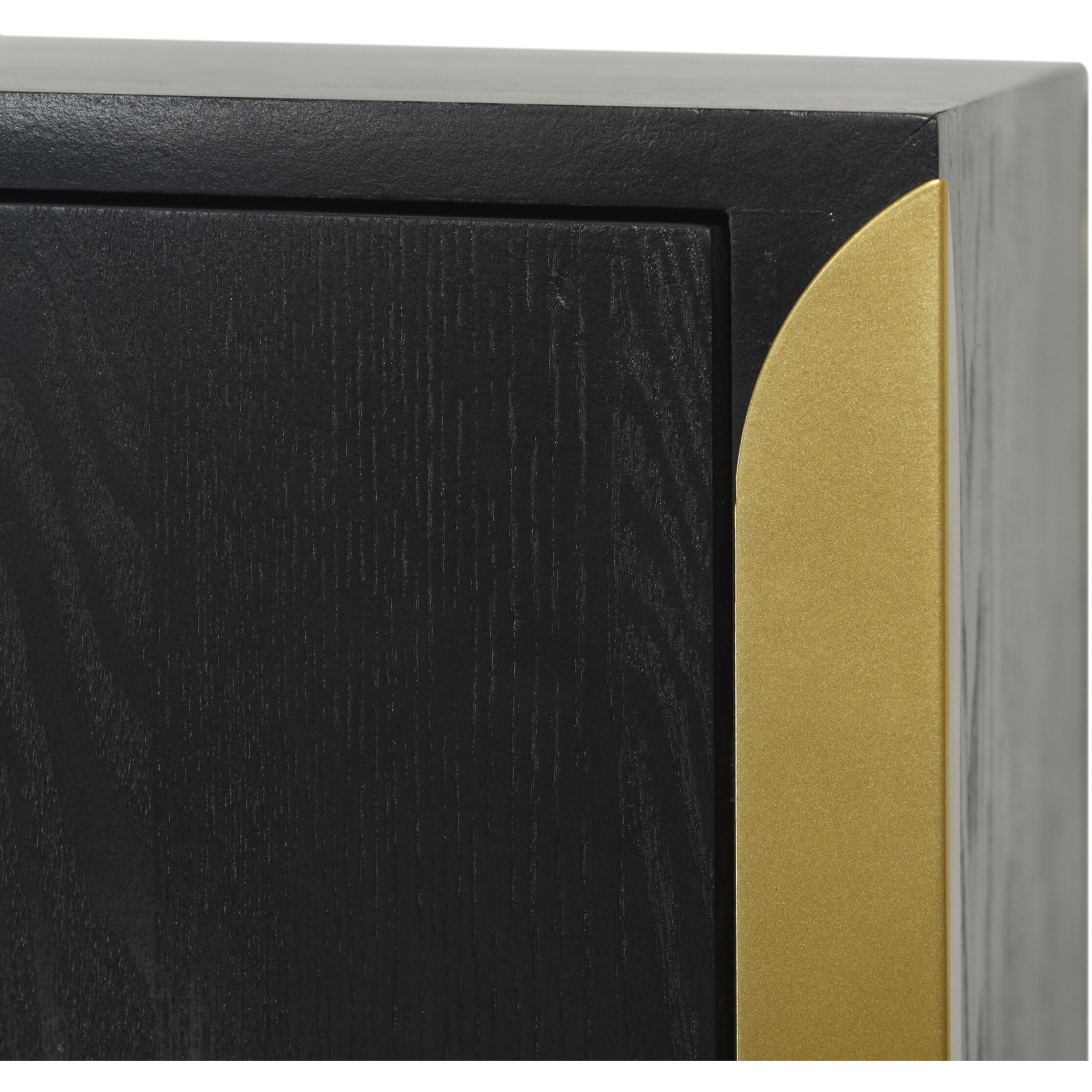 Cameron Black and Brass Gold Coating Cabinet