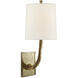 Barbara Barry Lyric Branch 1 Light 7.5 inch Soft Brass Sconce Wall Light in Linen