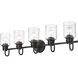 Kinsley 5 Light 35 inch Matte Black Bath Vanity Wall Light