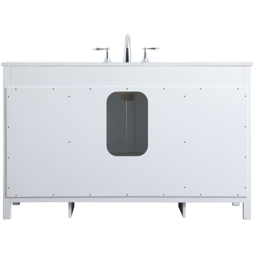 Irene 54 X 22 X 34 inch White Vanity Sink Set