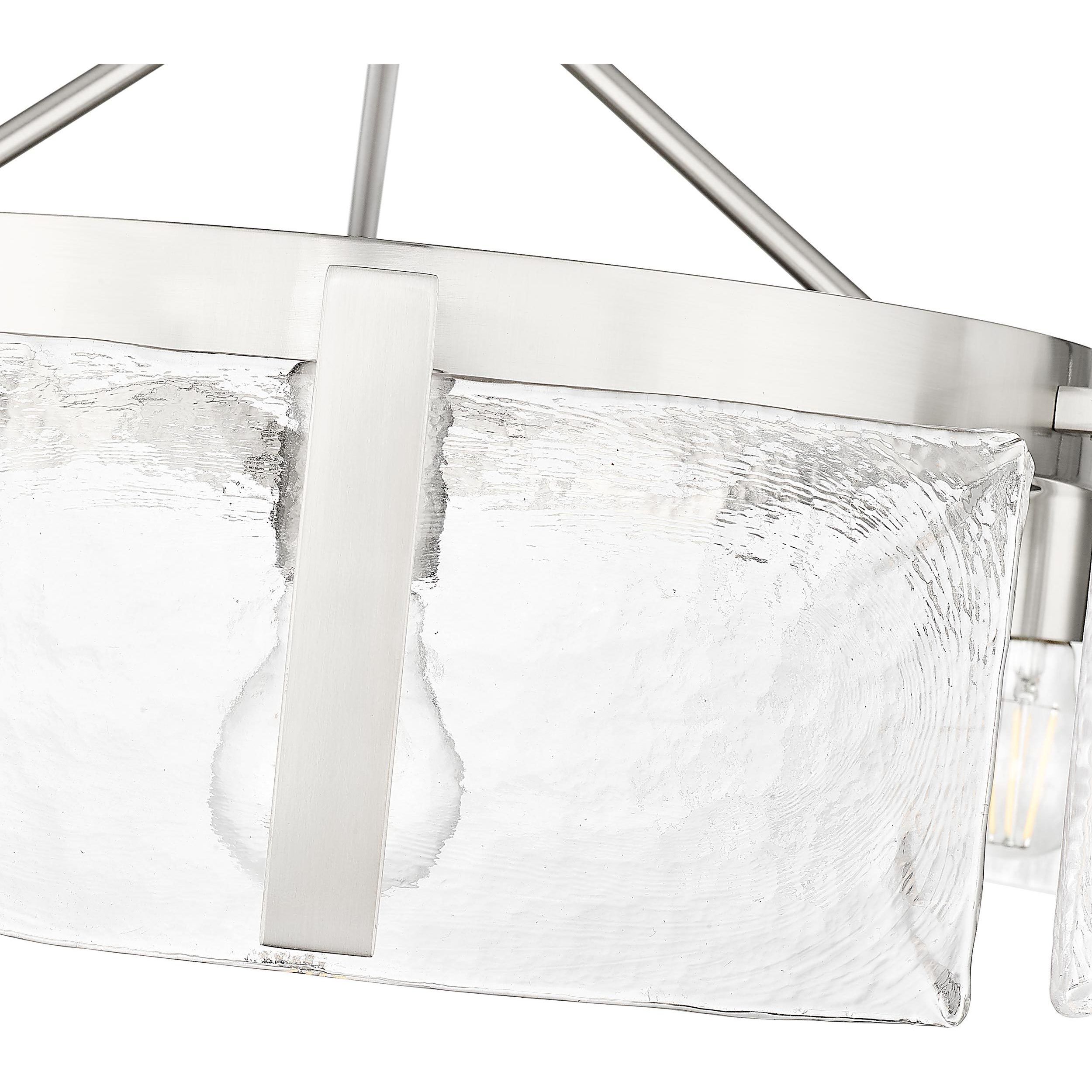 Aenon 6 Light 27.75 inch Pewter Semi-Flush Mount Ceiling Light