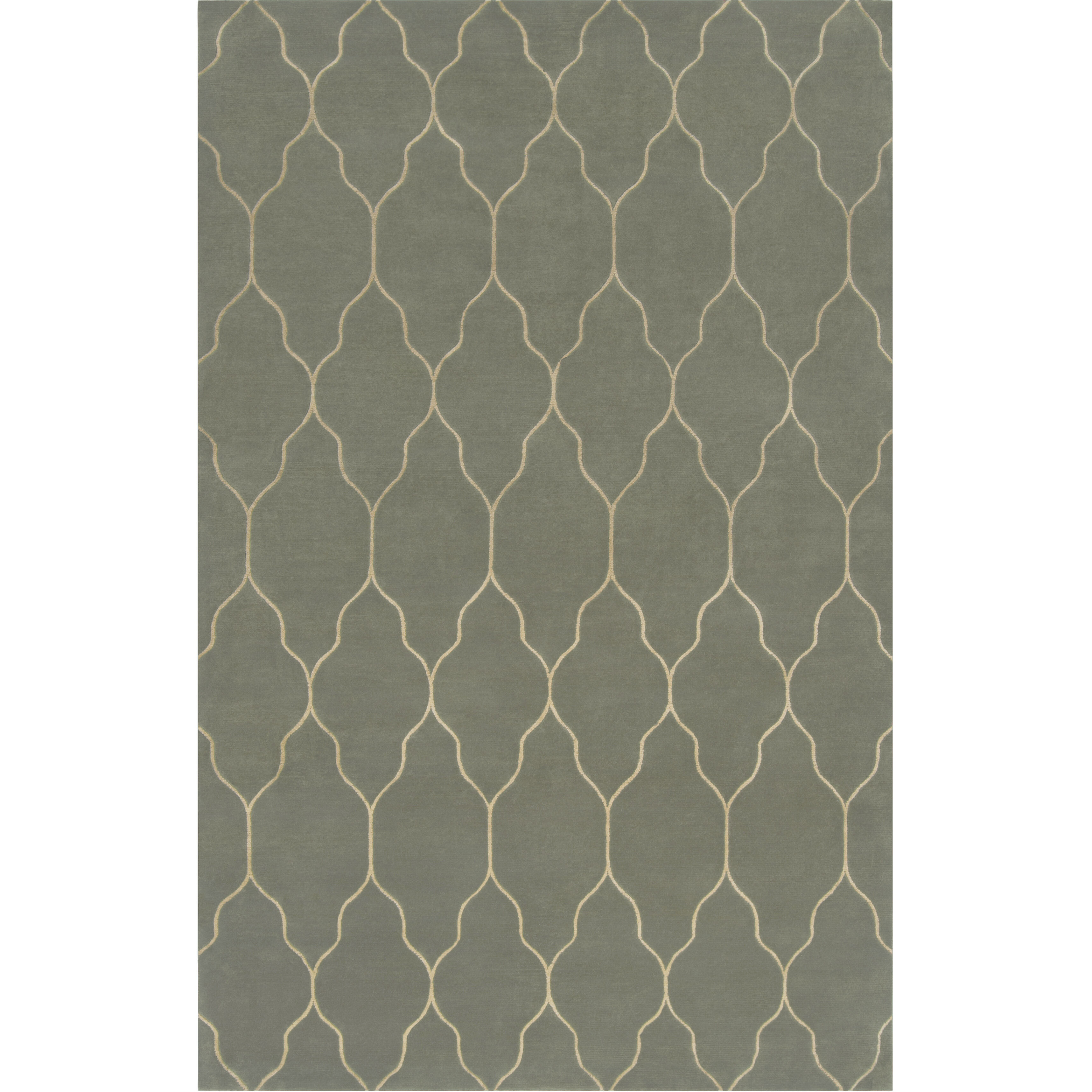 Gates 96 X 60 inch Medium Gray, Camel Rug