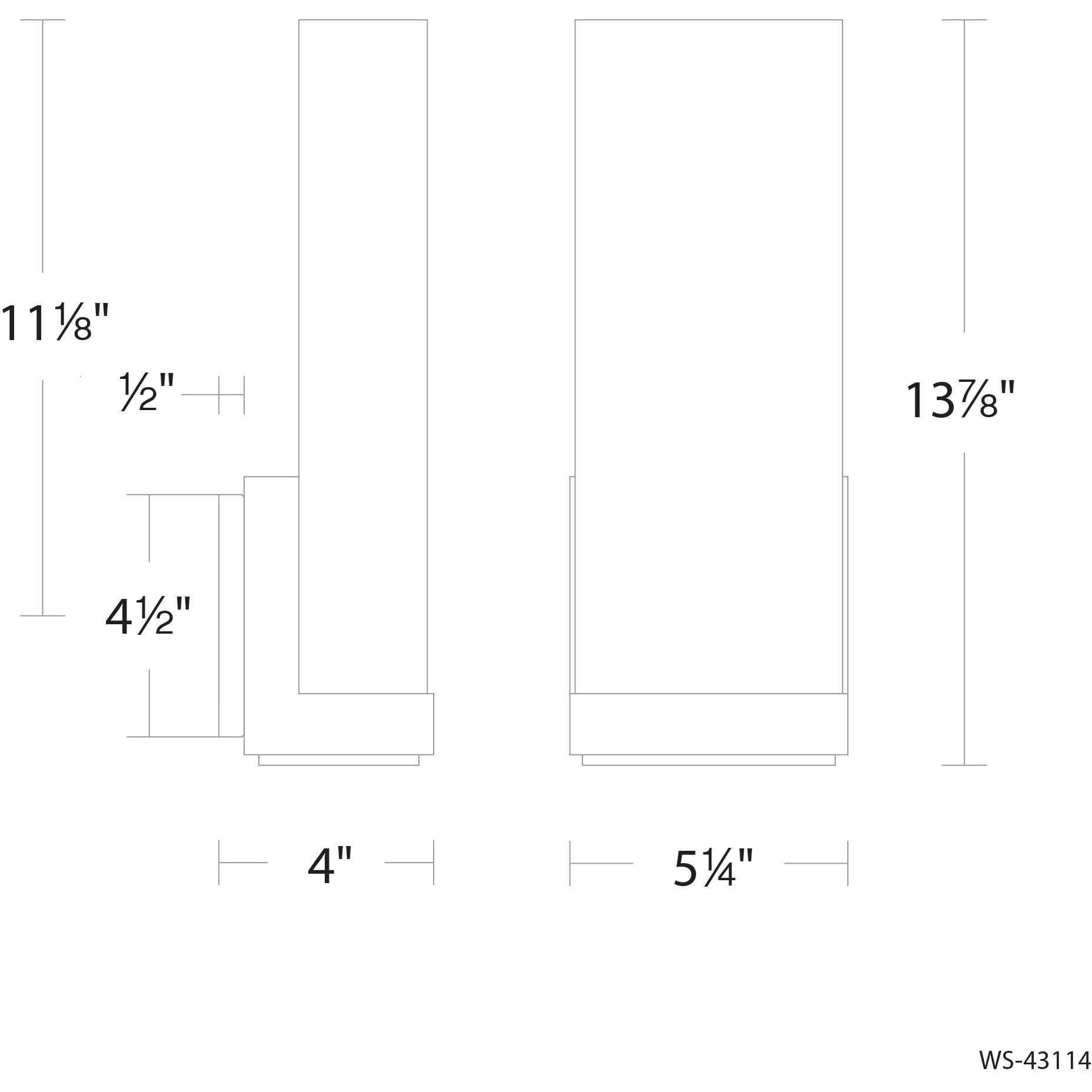 Coltrane Wall Sconce Wall Light in 2700K, Black, dweLED