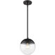 Dixon Pendant Ceiling Light in Matte Black, Small
