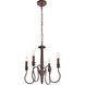 Flynx 4 Light 17 inch Weathered Oak Pendant Ceiling Light