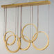 Tether LED 7.75 inch Natural Aged Brass Multi-Light Pendant Ceiling Light