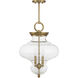 Bergdorf 3 Light 15 inch Warm Brass Pendant Ceiling Light