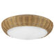 Alora Mood Merida 3 Light 16.75 inch Rattan Flush Mount Ceiling Light