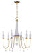Claymore 6 Light 28 inch Claystone/Gold Leaf Chandelier Ceiling Light
