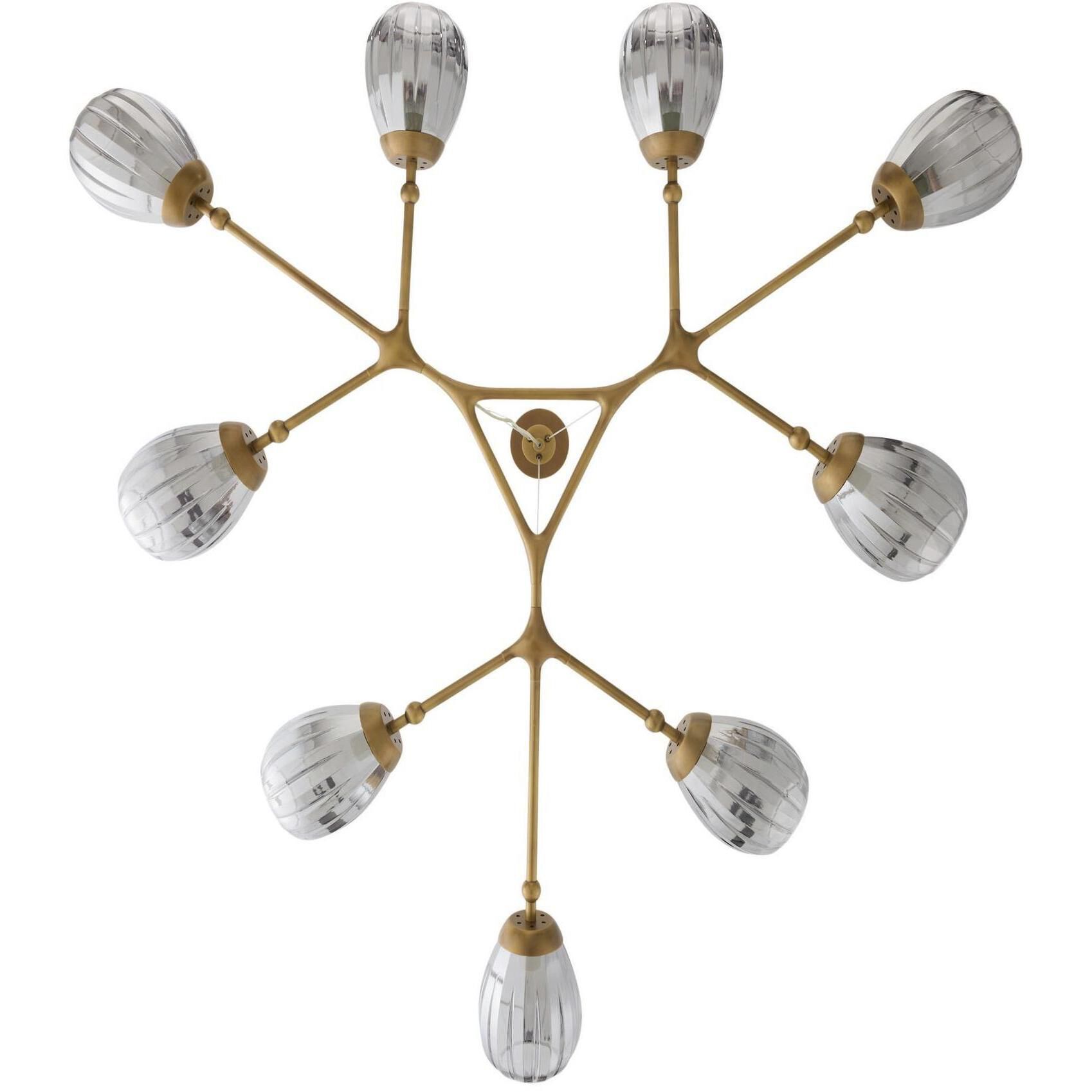 Smyth 9 Light 54 inch Antique Brass Chandelier Ceiling Light